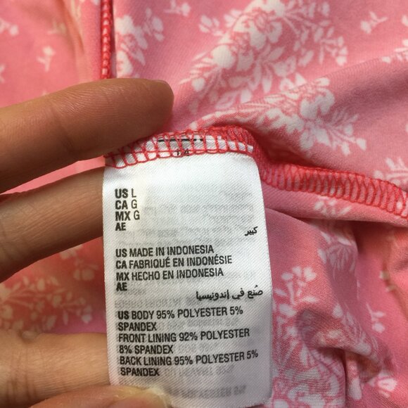 New! Charter Club A-line Midi Dress L Womans Coral Floral Knit Sleeveless Belt - Picture 11 of 15